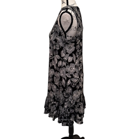 Tommy Hilfiger Floral Black and Off White Sleeveless Dress - Picture 4 of 8